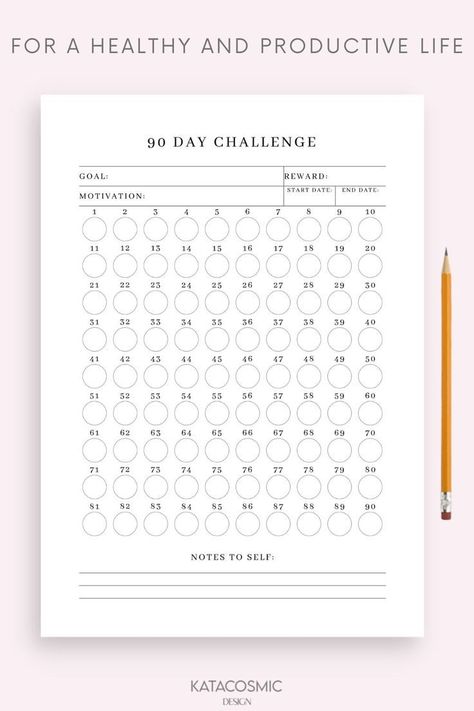 90 Day Challenge Tracker, Habit Tracker Printable Monthly, Hours Tracker, Free Printable Calendar Templates, Goals Bullet Journal, To Do Planner, Habit Tracker Bullet Journal, Challenge Tracker, Habit Tracker Printable