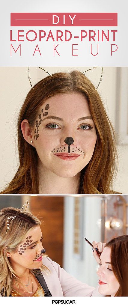 DIY Halloween Costume For the Lazy: Leopard Makeup Makeup Halloween Easy, Jungle Costume, Pair Costumes, Cheetah Makeup, Leopard Makeup, Amal Alamuddin, Halloween Beauty, Halloween Cans, Diy Halloween Costume