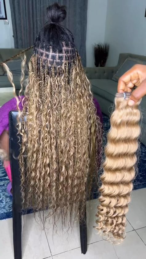 Reekado Banks, Boho Braided Hairstyles, Short Box Braids Hairstyles, Braided Hairstyles For Black Women Cornrows, Big Box Braids Hairstyles, Feed In Braids Hairstyles, Goddess Braids Hairstyles, African Hair Braiding Styles, Blonde Braids