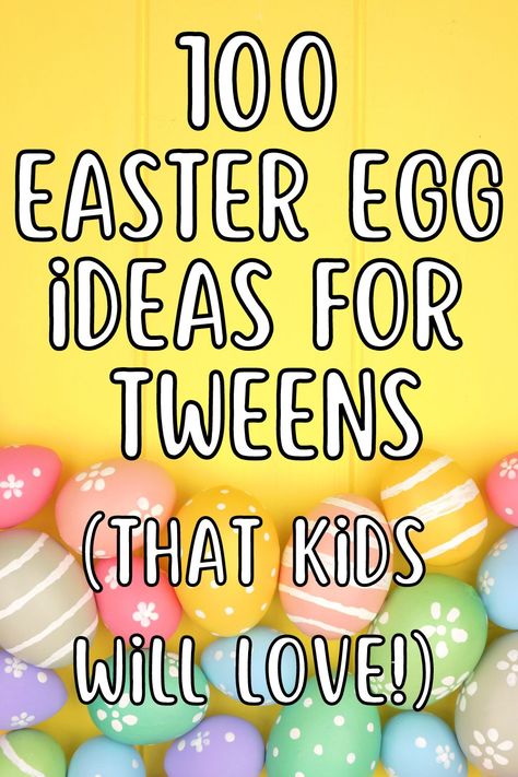 Easter Prizes For Teens, Ideas For Easter Eggs Filler, Non Candy Easter Egg Ideas, Easter Egg Games For Teens, Easter Treats For Teens, Easter Egg Hunt Filler Ideas, Pre Teen Easter Egg Hunt, Easter Egg Ideas For Teens, Easter Ideas For Preteens