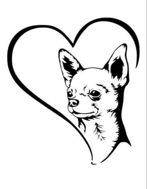 Chiwawa Dog Tattoo, Chiwawa Dog Drawing, Dog Line Art Tattoo Chihuahua, Chihuahua Art Drawing, Chihuahua Tattoo Minimalist, Chihuahua Tattoo Outline, Pops Tattoo, Chihuahua Cartoon, Chihuahua Svg