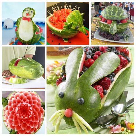 <input+class="jpibfi"+type="hidden"+>This+is+a+wonderful+idea+for+Watermelon+carving+.+It+is+so+much+fun+especially+when+you+can+carve+a+flower,+turtle,snowman,Hedgehog+...anything+you+like+.I+do+love+this+bunny+carving!+It's+so+good+for+coming+Easter.It+isn’t+as+difficult+as+I+thought+it+would+be.+Your+table+will+never+be+the+same+once+you… Bunny Carving, Easter Owl, Diy Crochet Rug, Bunny Pumpkin, Crochet Boat, Carved Watermelon, Upcycled Denim Diy, Watermelon Design, Fruit Creations