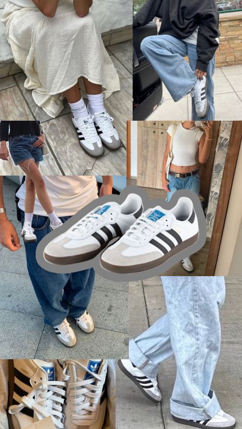 white sambas outfits/fits Sambas Outfits, White Samba, Samba Outfit, White Outfits, White