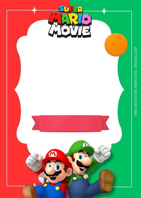 9+ Mario & Luigi Birthday Invitation Templates | Download Hundreds FREE PRINTABLE Birthday Invitation Templates Mario Birthday Invitations, Luigi Birthday, Minnie Mouse Cartoons, Mario Y Luigi, Super Mario And Luigi, Birthday Pics, Free Printable Birthday Invitations, Mario Luigi, Dream Party