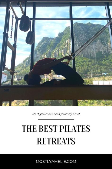 I’m not saying taking up Pilates or going on pilates retreats will change your life, but hear me out… I am constantly striving for better balance and sustainability — in what I eat, how I move, how I dress, how I work, and how I socialize. Because the reality is I tend to overdo things a little bit. Home Pilates Studio, Pilates Moves, Work Habits, Pilates Training, Daily Exercise Routines, Diet And Exercise, Vegan Travel, Pilates Studio, Pilates Workout