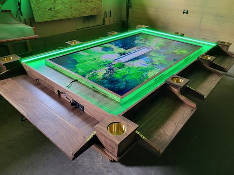 Dnd Table Diy, Map Display, Dnd Room, Dungeons And Dragons Table, Dnd Table, Dnd Dungeon, Dragon Table, Cabinet Base, Houses Interior