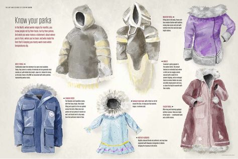 Scientists found the traditional clothing system used over centuries by Inuit is the most effective cold weather clothing developed to date. Inuit Clothing, Canada Goose Parka, Indian Arts And Crafts, Fox Face, Craft Knitting, Fur Parka, Art And Science, Machine Sewing, Vintage Diy