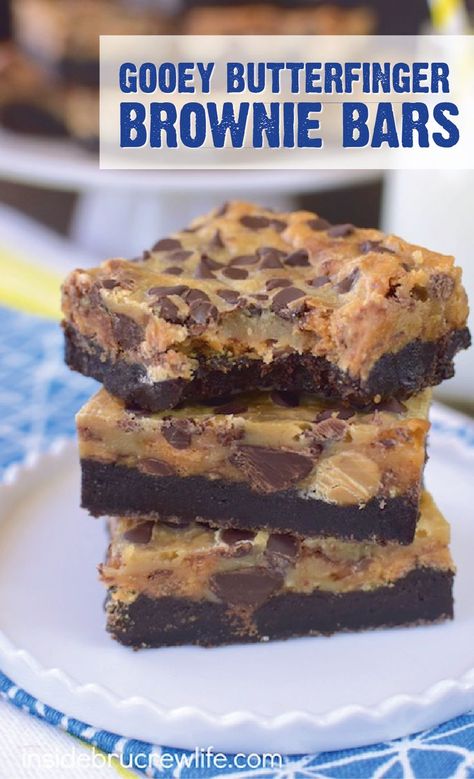 Butterfinger Recipes, Butter Finger Dessert, Brownie Bars, Butterfinger Candy, Dessert Bar Recipe, Cookie Brownie Bars, Cookie Bar Recipes, Candy Bars, Brownie Bar