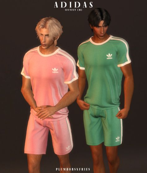 plumbobsnfries - ADIDAS | outfit (m) by plumbobsnfries - The Sims 4 Download - SimsFinds.com Mods Sims 4, Sims 4 Men Clothing, Masculine Clothing, Sims 4 Male Clothes, Sims 4 Cheats, Sims 4 Tsr, 3d Clothing, Free Sims 4, Sims 4 Cc Folder