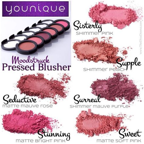 The shimmer blushers are formulated with advanced optical technology to blur imperfections. The matte blushers are mineral-based to deliver fresh and radiant color. Younique Blush, Younique Marketing, Younique Skin Care, Younique Foundation, Younique Party, Younique Business, Blusher Makeup, Younique Beauty, Younique Products