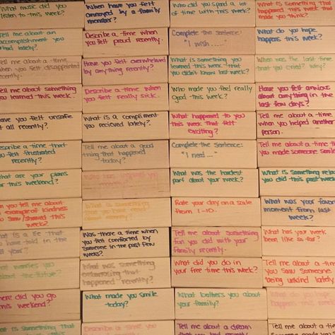 Jenga in child therapy! These questions you can ask over and over and they don’t get old! Jenga Counseling Questions, Feelings Jenga Questions, Jenga Therapy Game, Jenga Couples Game, Jenga Questions Therapy, Therapy Jenga Questions, Couples Jenga Questions, Question Jenga, Therapy Jenga