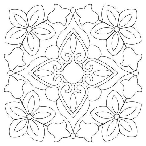 Pattern Coloring Pages, Motif Batik, Quilting Studio, 자수 디자인, Mandala Coloring Pages, Mandala Drawing, Stained Glass Patterns, Stencil Designs, Mandala Coloring