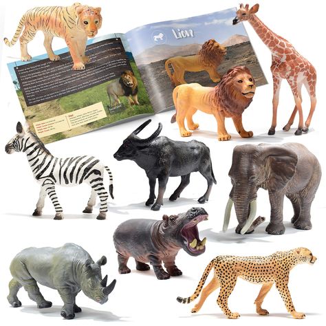 Prextex Realistic Looking Safari Animal Figures - 9 Large Plastic Figures with Jungle Animals Book : Amazon.ca: Toys & Games Youth Church Activities, Youth Activity Ideas, Wild Animal Party, Play Therapy Toys, Biology Games, Wild Animal Toys, Zoo Toys, Ps4 Controller Custom, Best Toddler Toys