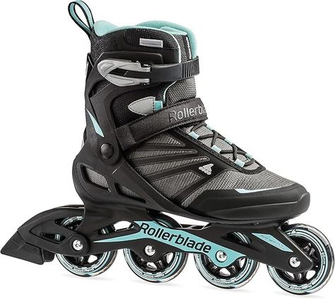 Amazon.com : Rollerblade Zetrablade Women's Adult Fitness Inline Skate, Black/Light Blue, US Women's 10 : Sports & Outdoors Womens Inline Skates, Skater Look, Soft Boots, Performance Wheels, Inline Skates, Inline Skate, Ice Skates, Burton Snowboards, Inline Skating