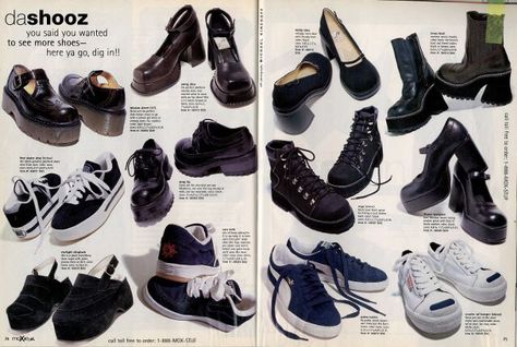 90s shoes 2000s Shoes, 00s Shoes, 90s Shoes, 90s Clothing, Desain Editorial, Early 2000s Fashion, 1990s Fashion, 90s Fashion Outfits, Clothing Catalog