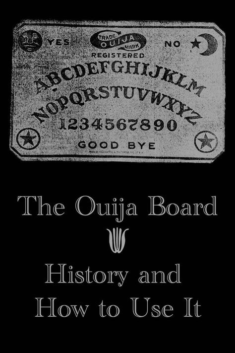 The history of the ouija board and how to use it. Witch History, Witch Board, Letters Of The Alphabet, Spirit Board, Ouija Board, Ghost Stories, Psychic Abilities, The Numbers, The Alphabet