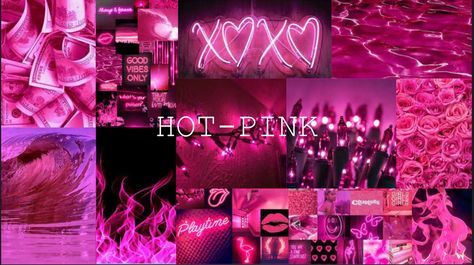 Hot pink aesthetic Hot Pink Desktop Wallpaper, Aesthetic Hot Pink Wallpaper, Aesthetic Hot Pink, Hot Pink Aesthetic, Wallpaper Pink Aesthetic, Pink Baddie, Pink Vibe, Desktop Aesthetic, Keyboard Wallpaper