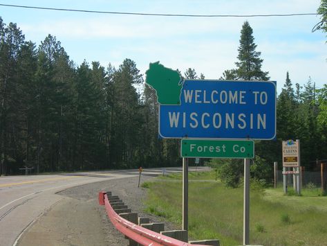 Welcome to Wisconsin | WI Hwy 55 at the Brule River. | Jimmy Emerson, DVM | Flickr Highway Signs, Wisconsin, Forest, Signs