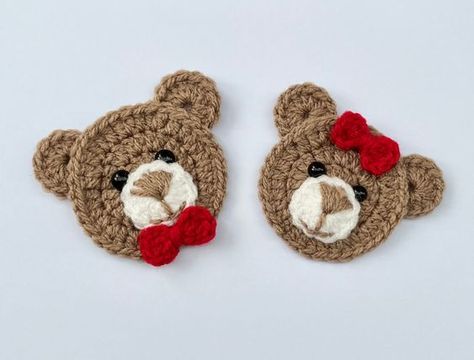 Crochet Teddy Appliqués, 2 Teddy Motifs, Embellishments, Sewing, Crochet, Bear Motif, Baby 😍 Save This Pin, Then Visit Our Website crochet appliques, crochet appliques free pattern, crochet appliques for baby blankets, crochet appliques for boys, crochet appliques free, crochet appliques on clothes, crochet appliques flowers, crochet appliques for hats, crochet appliques for kids, crochet appliques christmas Crochet Advent Calendar, Bear Applique, Baby Crafts Diy, Crochet Applique Patterns Free, Crochet Appliques, Sewing Crochet, Applique Ideas, Embroidery Wedding, Crochet Bag Pattern Free