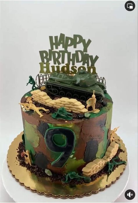 Camouflage Birthday Cake, Army Cakes For Boys, Army Man Cake, Army Cake Design, Army Cake Ideas, Military Birthday Cake, Camo Birthday Cake, Camo Birthday Cakes, Army Tank Cake