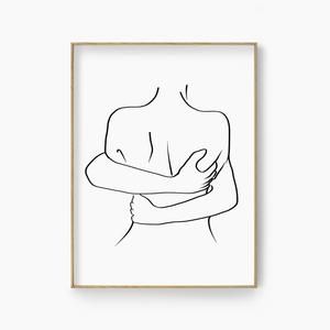 Vow Art, Romantic Poster, Hugging Drawing, Couple Line Art, Art Abstrait Ligne, Drawing Minimal, Face Line Drawing, Art Romantic, Couple Drawing