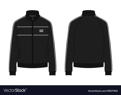 Jacket Design Sketch, Jackets Design, Vector Clothes, Designer Jackets For Men, Design Jacket, Sweat Jacket, Polo Design, Flat Sketches, Jacket With Zipper