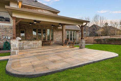 Inspiring Outdoor Patio and Pool Decks Image Gallery | Find Design Ideas and Inspiration Detached Patio, Deck Shade, Pool Remodel, Stamped Concrete Patio, Backyard Kitchen, Patio Shade, Fire Features, Stamped Concrete, Shade Structure