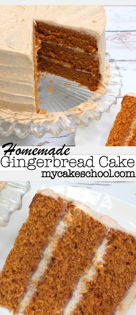 Gingerbread Cake Gingerbread Cakes, Gingerbread Recipes, Gingerbread Cake Recipe, Weight Watcher Desserts, Cheese Frosting Recipe, Homemade Gingerbread, Cream Cheese Frosting Recipe, Low Carb Dessert, Cake Recipes From Scratch