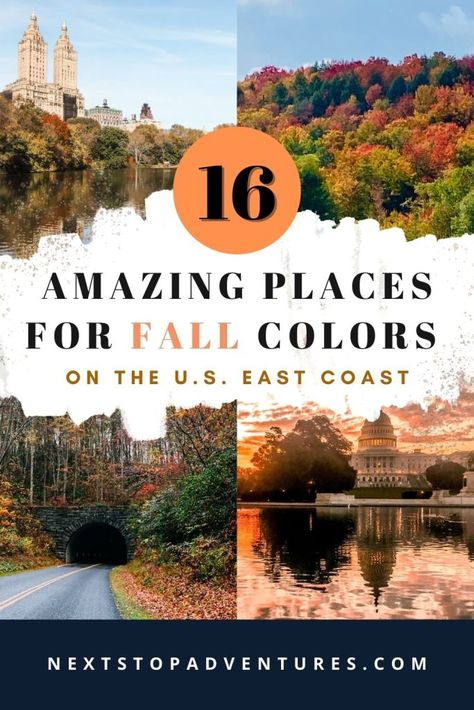 16 Amazing Places to See Fall Colors on the East Coast - Next Stop Adventures East Coast National Parks, Fall East Coast, Los Angeles Itinerary, San Francisco Itinerary, East Coast Travel, Shenandoah National Park, Family Destinations, Smoky Mountain National Park, Texas Travel