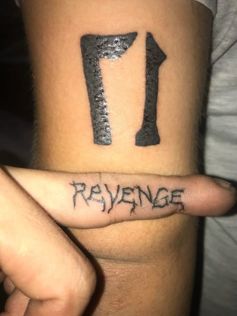 Obsession Tattoo Ideas, 17 Tattoo Xxtentacion, Xxtentaction Tattoos Ideas, G59 Tattoos Simple, Rapper Inspired Tattoos, Xxxtentación Tattoos Ideas, Xxxtentaci̇on Tattoo Ideas, Revenge Tattoo Ideas, Off White Tattoo