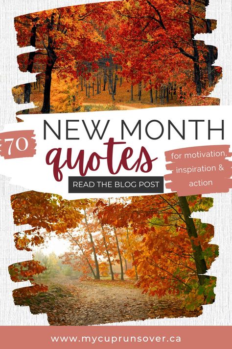 Quotes For Each Month Of The Year, Monthly Motto, Goals Notes, Organize Motivation, Calendar Quotes, Good Times Quotes, New Month Quotes, Planners Ideas, Organization Templates