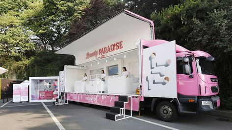 Beauty Truck -MAKE-ON-SHILLA-DUTY-FREE Mobile Nail Salon, Mobile Fashion Truck, Mobile Hair Salon, Mobile Beauty Salon, Truck Store, Truck Concept, Mobile Spa, Pop Up Trailer, Mobile Nails