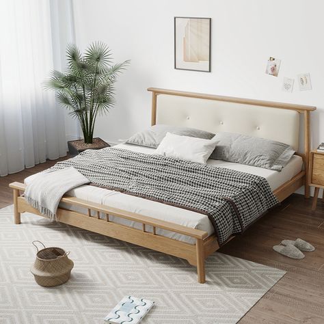 Modern Cots, Bedframe Ideas Wood, Simple Wooden Bedframe, Mixed Wood Bedroom, Minimal Wooden Bed, Light Wood Bed Frame Minimalist, Natural Wood Bed Frame Minimalist, Mid Century Bedroom Set, Decent Bed Design