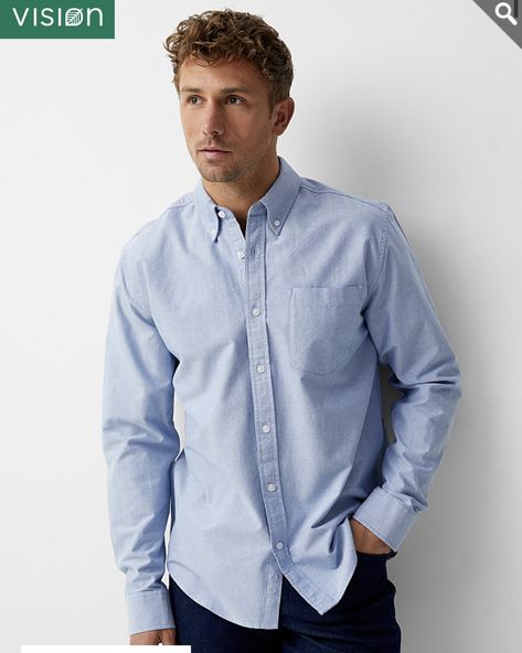 Oxford Shirt Outfit Men, Oxford Shirt Outfit, Formal Casual Outfits, Blue Oxford Shirt, Oxford Shirt Men, Shirt Outfit Men, Blue Button Up Shirt, Oxford Blue, Men Formal