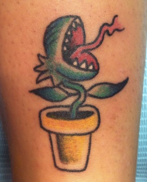 #tattoos #tattooideas Audrey Ii, Small Tats, Little Shop Of Horrors, Horror Tattoo, Future Tattoos, Cool Tattoos, Tatting, Body Art, Tattoos