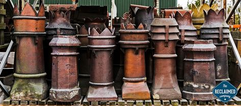 Chimney Pots | The Reclaimed Company Chimney Pot Planter Ideas, Chimney Pot Planter, Mediterranean Courtyard, Chimney Pots, Garden Planters Pots, Stone Chimney, Antique Stone, Garden Planter, Garden Features