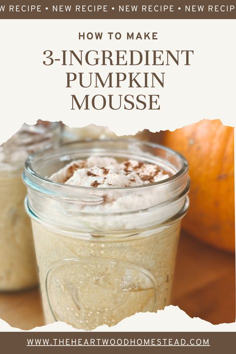 3-Ingredient Pumpkin Mousse: A Simple and Delicious Fall Favorite! Easy Pumpkin Mousse, 3 Ingredient Mousse, Pumpkin Mouse, Pumpkin Mousse, Recipes With Marshmallows, Sweet Pumpkin, Mousse Recipes, Healthy Pumpkin, Pumpkin Flavor