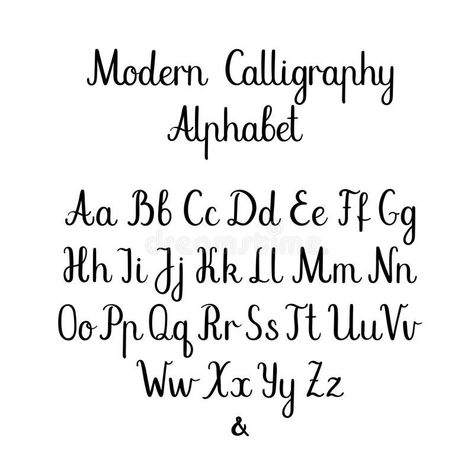 Calligraphy Alphabet: discover the best calligraphy alphabet stock illustrations, vectors and clipart on Adobe Brush Letters, Modern Calligraphy Alphabet, Lettering Practice Sheets, Alfabet Font, Calligraphy Hand Lettering, Calligraphy Fonts Alphabet, Vector Alphabet, Writing Fonts, Alphabet Font