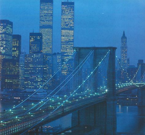 SpaceTime with Stuart Gary - 80sretroelectro: Inside New York, 1991. Scan... Rhapsody In Blue, City At Night, Downtown Manhattan, Nyc Aesthetic, New York Aesthetic, New York Apartment, Twin Towers, Trade Center, World Trade