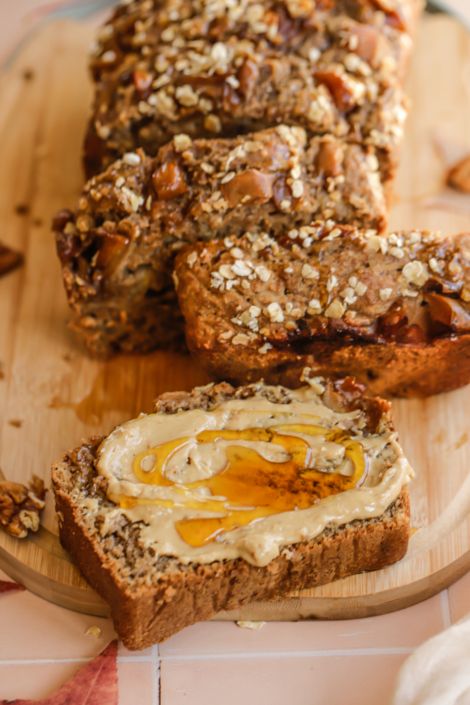 Caramelised Apples, Banana Oat, Toast Toppings, Apple Bread, Overripe Bananas, Buckwheat Flour, Self Rising Flour, Golden Syrup, Food Inspo