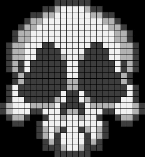 Perler Bead Patterns Black And White, Skull Pixel Pattern, Gothic Perler Beads, Creepy Perler Bead Patterns, Skull Perler Bead Patterns, Black And White Perler Bead Patterns, Gothic Perler Bead Patterns, Perler Bead Skull, Goth Perler Bead Patterns