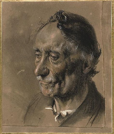 Adolph Menzel German, 1815–1905  Head of an Old Man, c. 1850  Charcoal and pastel on paper 155 x 130 mm Adolf Von Menzel, Adolph Menzel, Hans Thoma, Master Drawing, German Art, Inspirational Artwork, Art Institute Of Chicago, Vintage Wall Decor, Pastel Art