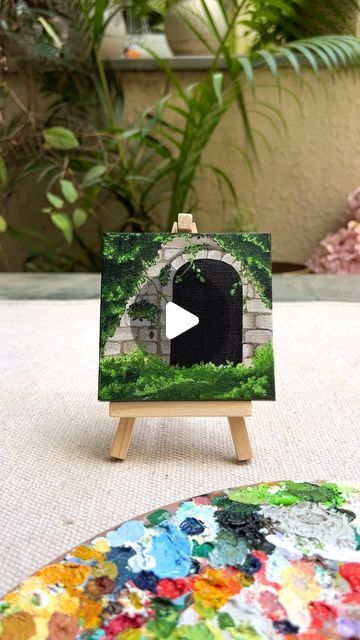 Riya Grover🌻 | art & aesthetics on Instagram: "Forest landscape on canvas 🌳  Painted on 4 x 4 inches stretched canvas with acrylics from my forever favourite @kokuyo.camlin   . . .  #acrylicpainting #canvaspainting #natureinspiredart #naturelovers #naturepainting #natureinspired #artsy #natureart #natureartist #natureartwork #natureartists" Landscape On Canvas, Art Aesthetics, Nature Artists, Nature Artwork, Forest Landscape, Nature Paintings, Nature Art, Stretched Canvas, Nature Inspiration