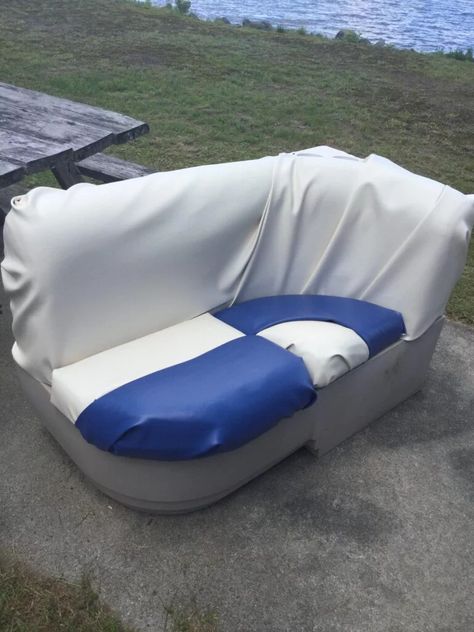 1. Remove the old fabric from the seats using a screwdriver or utility knife. Be careful not to damage the underlying foam. 2. Cut new pieces of fabric slightly larger than the old ones. Use a heavy-duty fabric such as marine vinyl or leather for best results. 3. Apply adhesive to the back of the... Boat Seats Reupholster, Diy Boat Seats, Boat Seat Covers, Boat Diy, Serene Silhouettes, Reupholster Chair Dining, Boat Upholstery, Lake Fun, Marine Upholstery