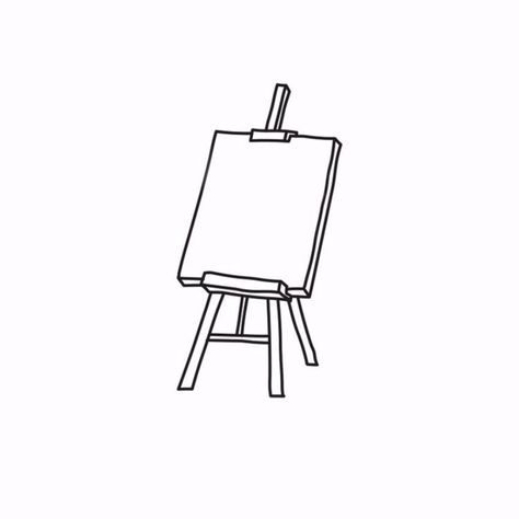 Easel Tattoo Ideas, Typewriter Tattoo Minimalist, Art Easel Tattoo, Easel Tattoo, Simplistic Drawings, Her Tattoo Ideas, His And Her Tattoo Ideas, His And Her Tattoo, Artist Tattoo Ideas