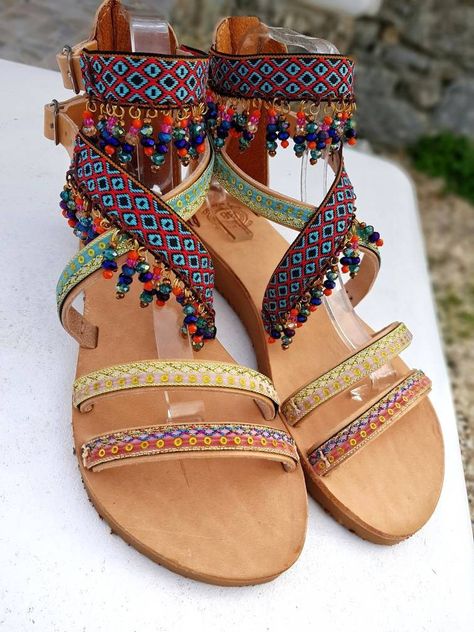 Excited to share the latest addition to my #etsy shop: Greek sandals/gladiator sandals/beads sandals/boho sandals/ethnic/crystal sandals/handmade sandals/women's shoes/bandmade sandals/strappy #clothing #shoes #women #red #blue #greeksandals #bohosandals #crystalbeads #gladiatorsandals #sandals #fashionshoes http://etsy.me/2ySt027 Fluttershy Outfit, Boho Footwear, Beads Sandals, Charity Shopping, Indian Sandals, Festival Sandals, Earth Girl, Fashion Sandals Flat, Hippie Shoes