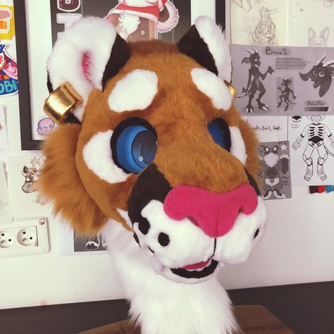 Tobi The Goat on Instagram: “Finished fursuit head for @starcougar! My first big cat fursuit and I’m pretty happy with how it turned out! I loved working with this…” First Fursuit, Cat Fursuit, Fursuit Head, The Goat, Big Cat, Big Cats, Goats, Snoopy, Turn Ons