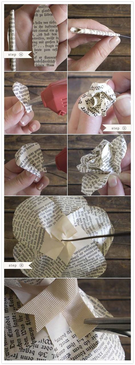 diy paper flowers Paper Roses Diy, Diy Flores, Fleurs Diy, Folding Origami, Paper Rose, Old Book Pages, Paper Flowers Diy, Old Book, Paper Roses