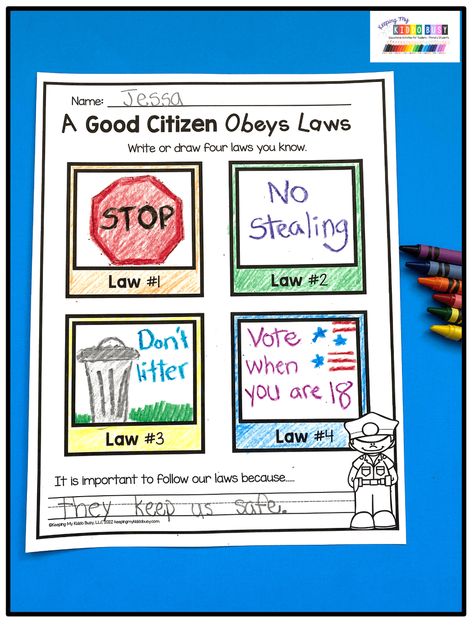 How to Be a Good Citizen at School - Citizenship Skills FREEBIE! — Keeping My Kiddo Busy Rules And Laws Kindergarten, Civics For Kindergarten, Good Citizen Activities, Citizenship Activities For Kids, Good Citizenship Activities, Writers Workshop Folders, Teaching Citizenship, Being A Good Citizen, Active Citizenship