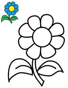 Drawing For Colouring, Sunflower Drawing Easy, Flower Drawing For Kids, Kids Colouring Printables, Coloring Worksheets For Kindergarten, Drawing Easy Step By Step, Color Worksheets For Preschool, Craft Tree, Color Activity